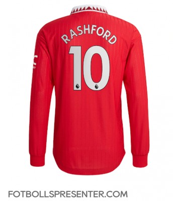 Manchester United Marcus Rashford #10 Hemma Matchtröja 2022-23 Långärmad